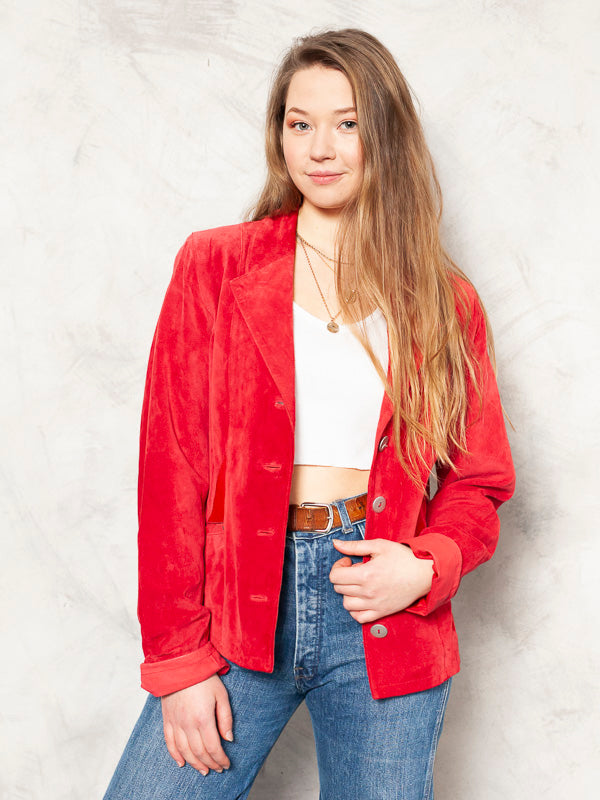 Vintage 90's Women JOFAMA Suede Blazer - NorthernGrip