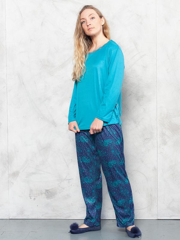 Vintage 90's Women Blue Pajama Set - NorthernGrip