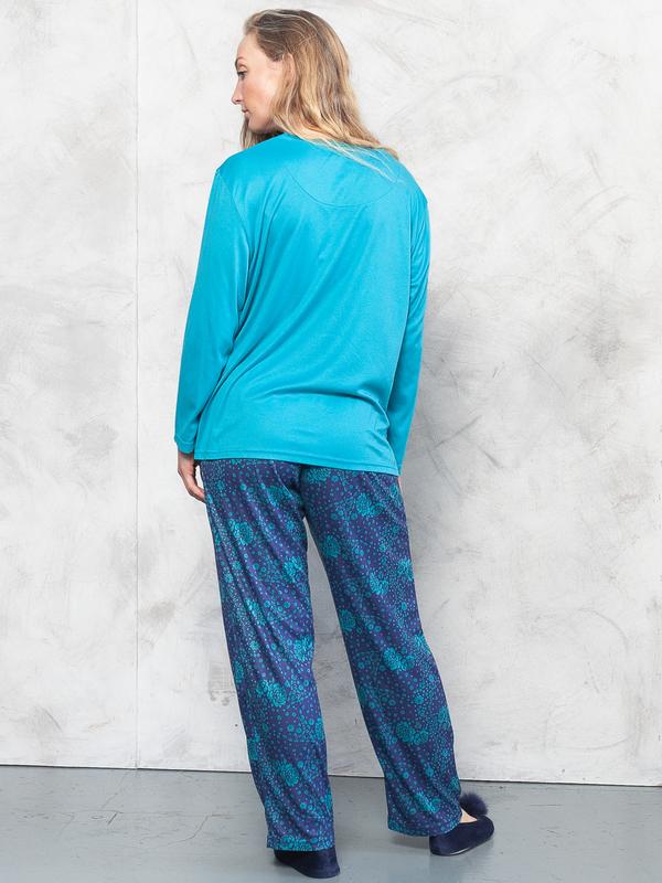 Vintage 90's Women Blue Pajama Set - NorthernGrip