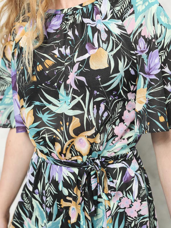 Vintage 70's Women Flower Maxi Dress - NorthernGrip