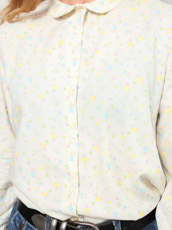 Vintage 70's Floral Blouse Women - NorthernGrip