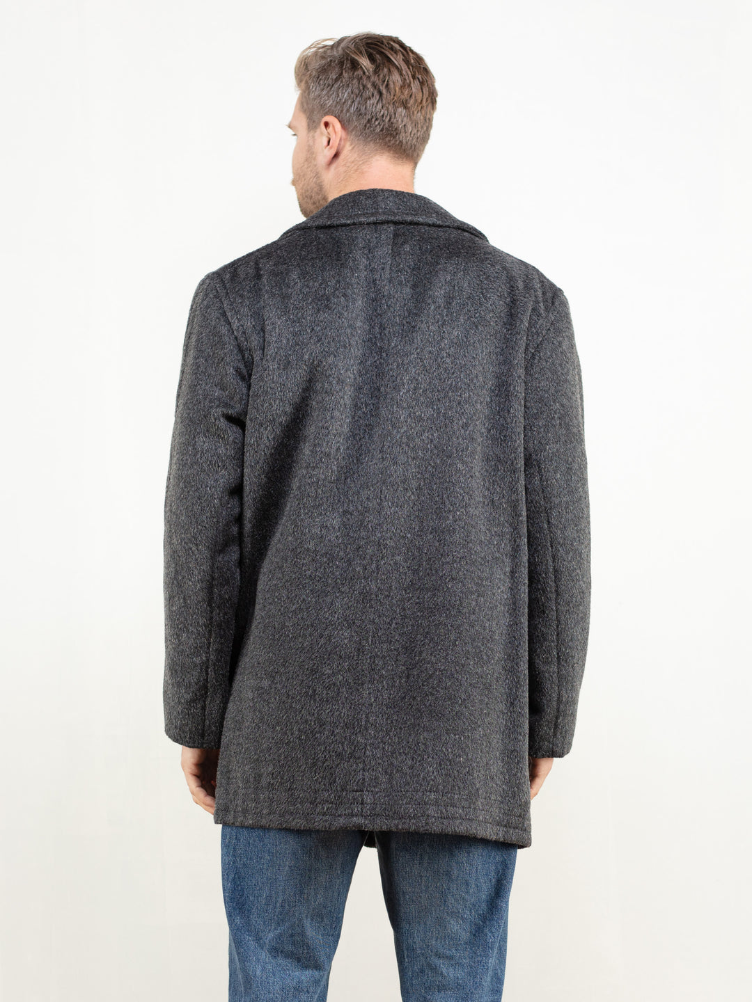 Vintage 90's Men Wool Blend Coat - NorthernGrip
