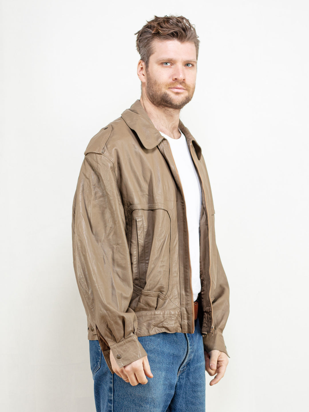 Vintage 90's Leather Jacket - NorthernGrip