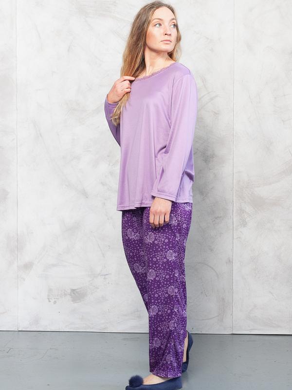 Vintage 90's Women Pajama Set Purple - NorthernGrip