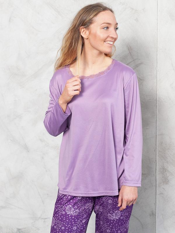 Vintage 90's Women Pajama Set Purple - NorthernGrip