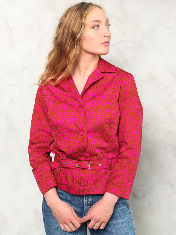 Vintage 80's Women Patterned Blouse - NorthernGrip