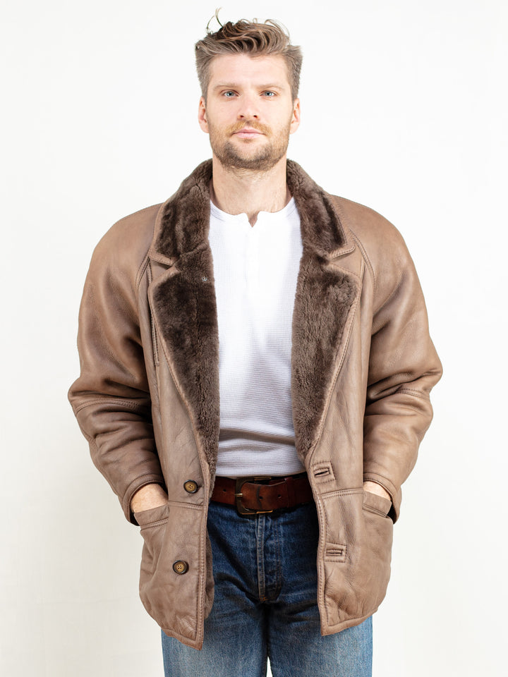 Vintage 70's Men Shearling Coat - NorthernGrip