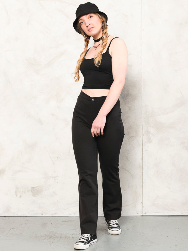 Vintage Women Y2K Black Pants - NorthernGrip